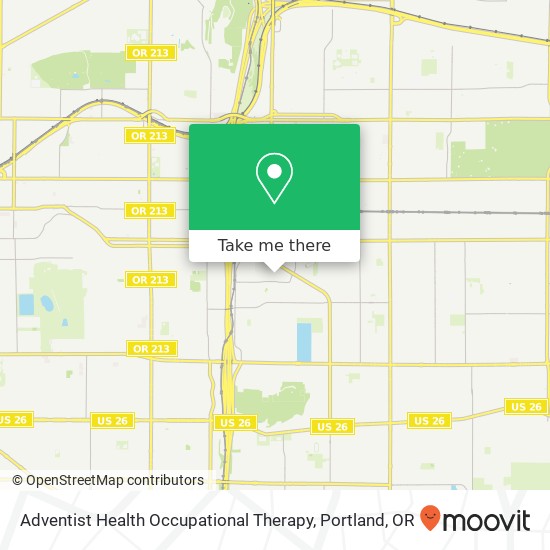 Adventist Health Occupational Therapy map