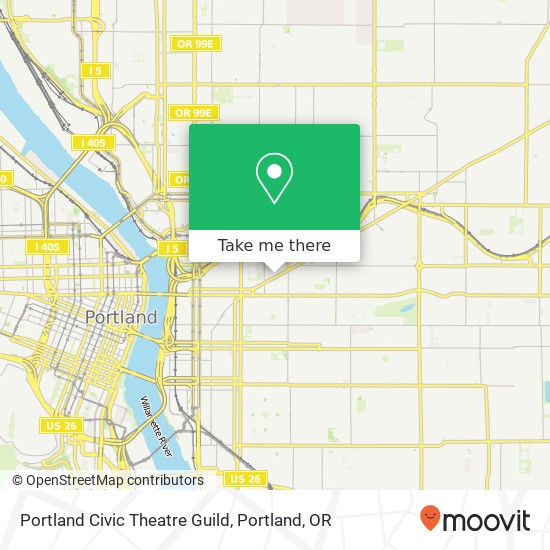 Mapa de Portland Civic Theatre Guild