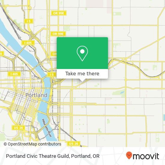 Portland Civic Theatre Guild map