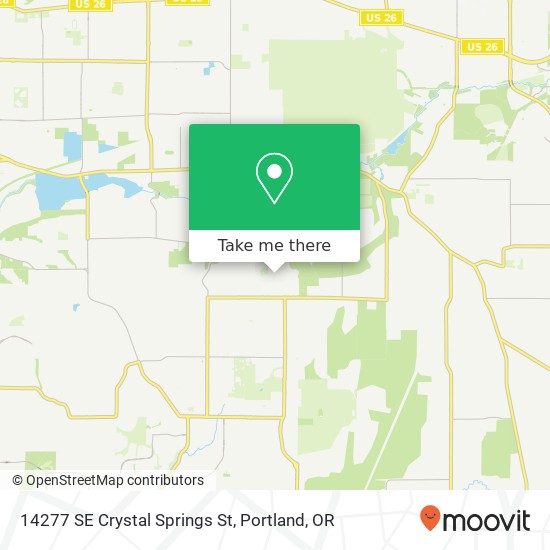 Mapa de 14277 SE Crystal Springs St