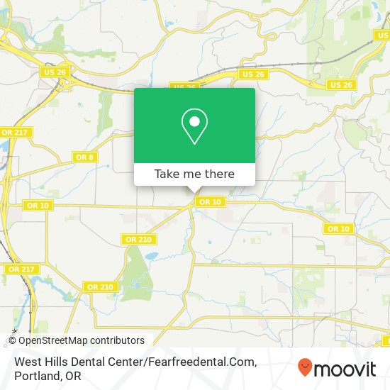 Mapa de West Hills Dental Center / Fearfreedental.Com