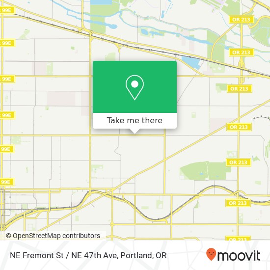NE Fremont St / NE 47th Ave map