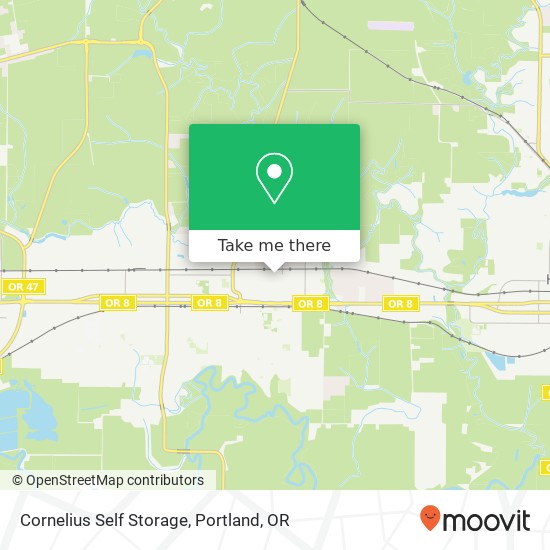 Mapa de Cornelius Self Storage