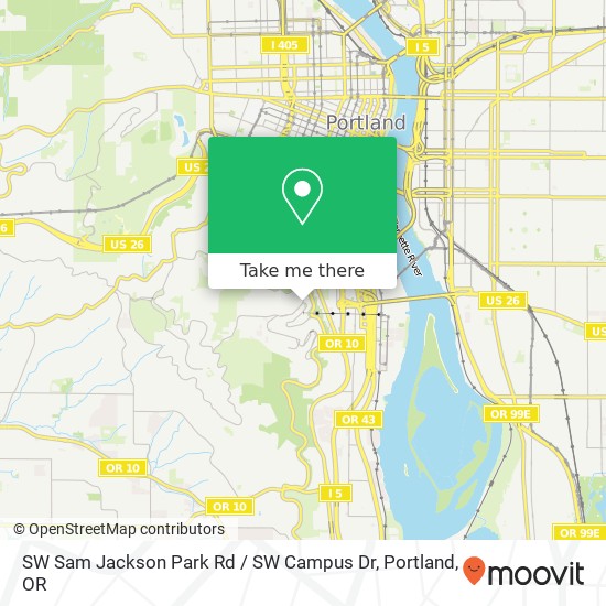 Mapa de SW Sam Jackson Park Rd / SW Campus Dr