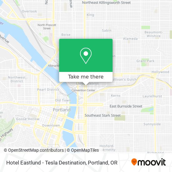 Hotel Eastlund - Tesla Destination map