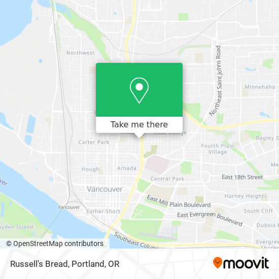 Mapa de Russell's Bread
