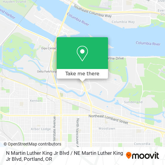 Mapa de N Martin Luther King Jr Blvd / NE Martin Luther King Jr Blvd