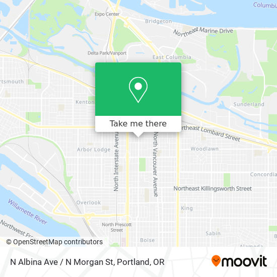N Albina Ave / N Morgan St map
