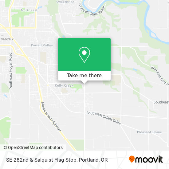 SE 282nd & Salquist Flag Stop map