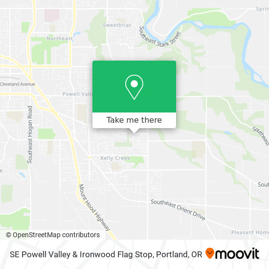 Mapa de SE Powell Valley & Ironwood Flag Stop