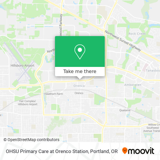 OHSU Primary Care at Orenco Station map