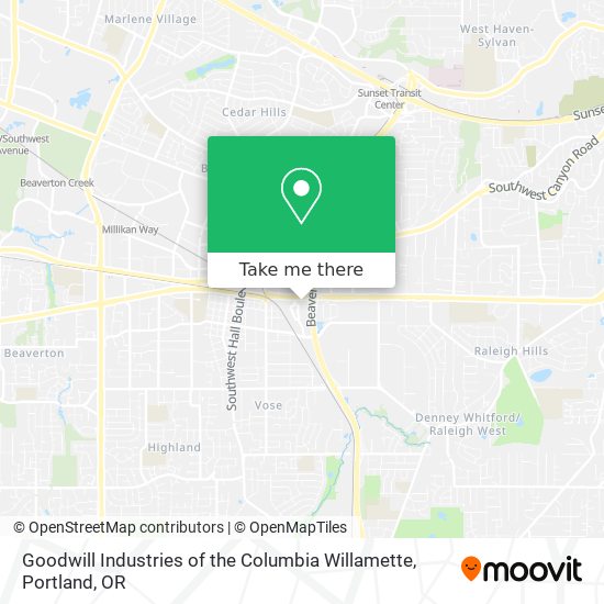 Mapa de Goodwill Industries of the Columbia Willamette