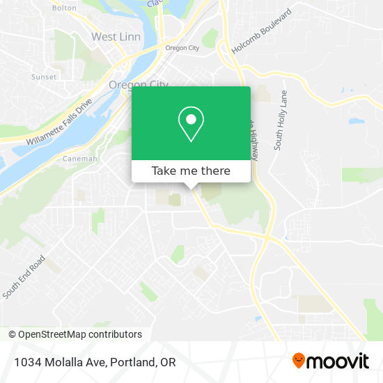 Mapa de 1034 Molalla Ave