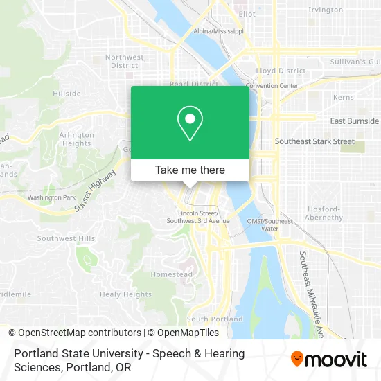 Mapa de Portland State University - Speech & Hearing Sciences
