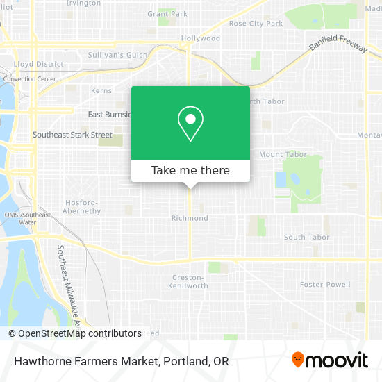 Mapa de Hawthorne Farmers Market