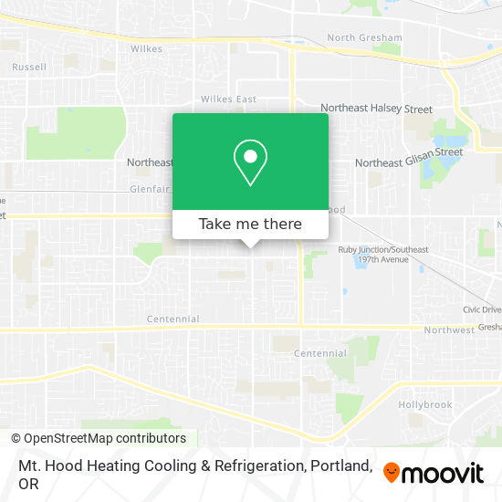 Mapa de Mt. Hood Heating Cooling & Refrigeration