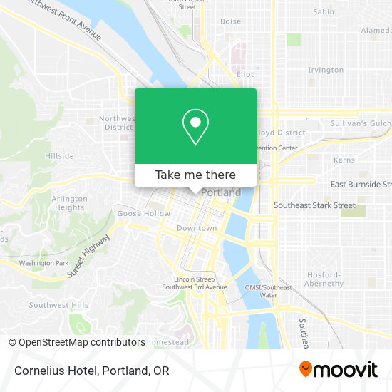 Cornelius Hotel map