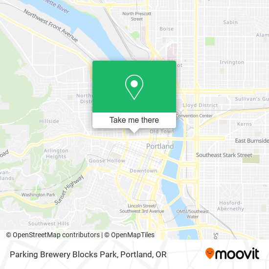 Parking Brewery Blocks Park map