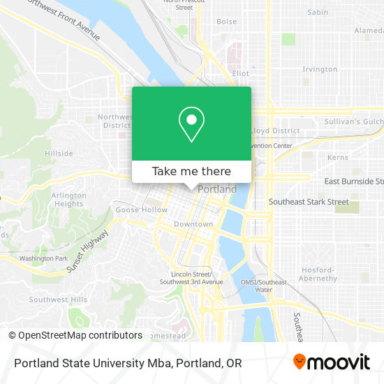 Portland State University Mba map