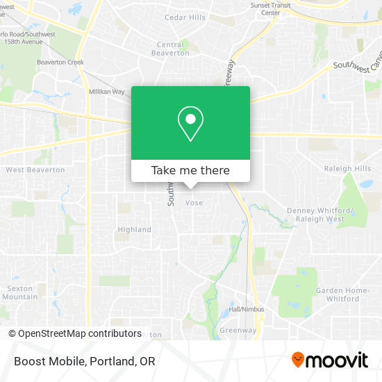 Mapa de Boost Mobile