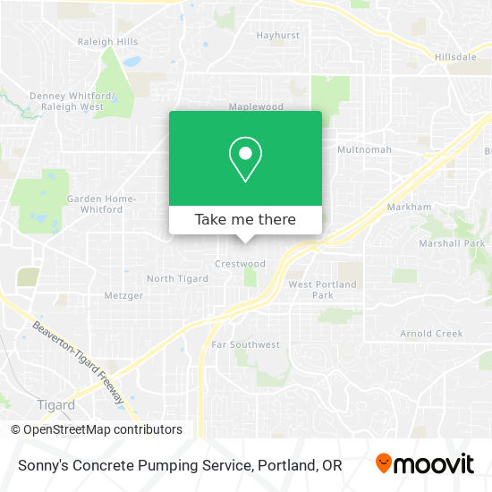 Sonny's Concrete Pumping Service map