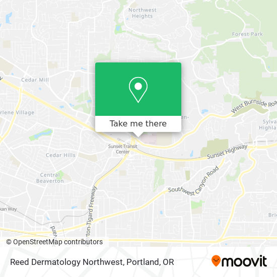 Reed Dermatology Northwest map