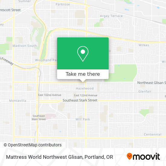 Mattress World Northwest Glisan map