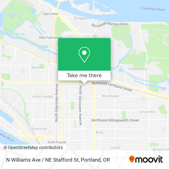 Mapa de N Williams Ave / NE Stafford St
