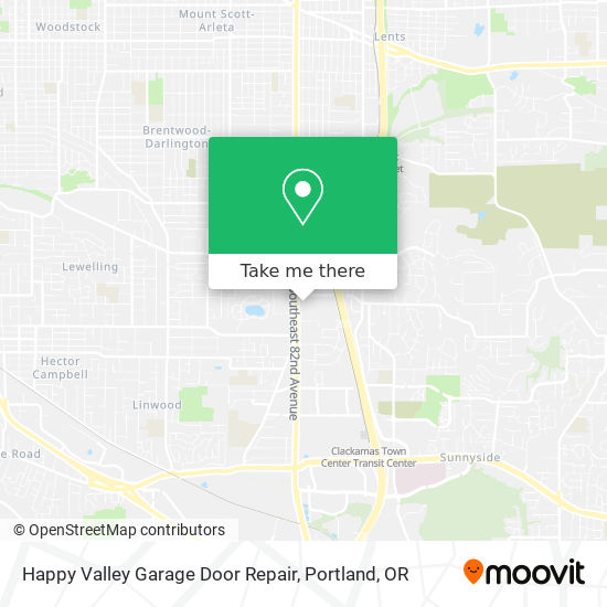 Happy Valley Garage Door Repair map