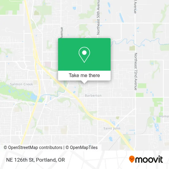 NE 126th St map