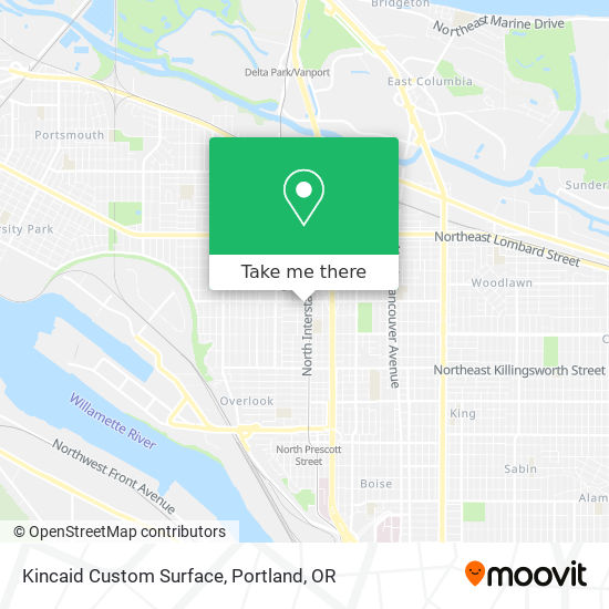 Kincaid Custom Surface map