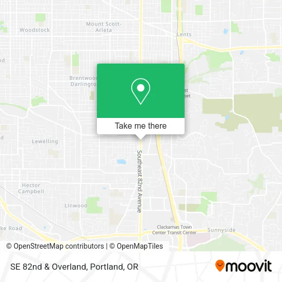 Mapa de SE 82nd & Overland