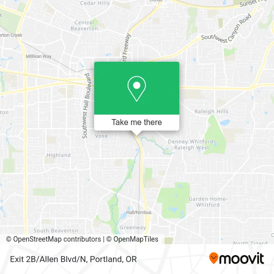 Exit 2B/Allen Blvd/N map