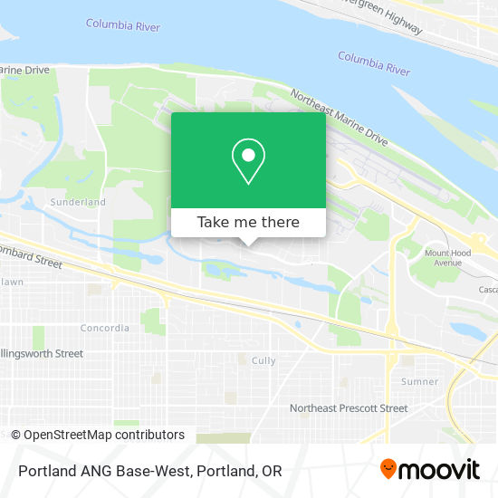 Portland ANG Base-West map