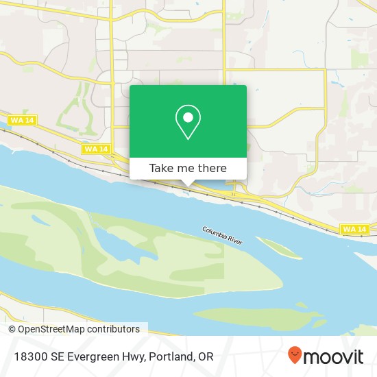 Mapa de 18300 SE Evergreen Hwy