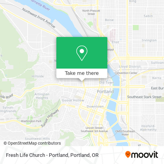 Fresh Life Church - Portland map