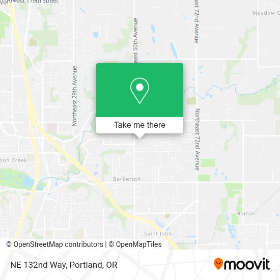 NE 132nd Way map