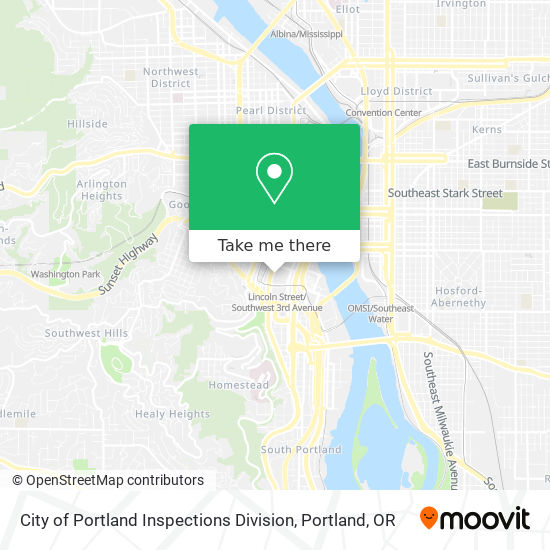 City of Portland Inspections Division map