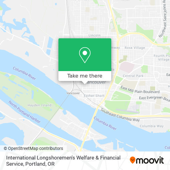 International Longshoremen's Welfare & Financial Service map