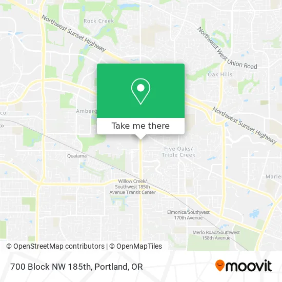 700 Block NW 185th map