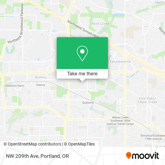 NW 209th Ave map