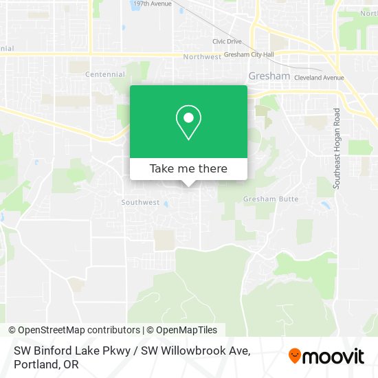 Mapa de SW Binford Lake Pkwy / SW Willowbrook Ave
