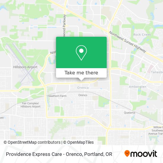 Providence Express Care - Orenco map