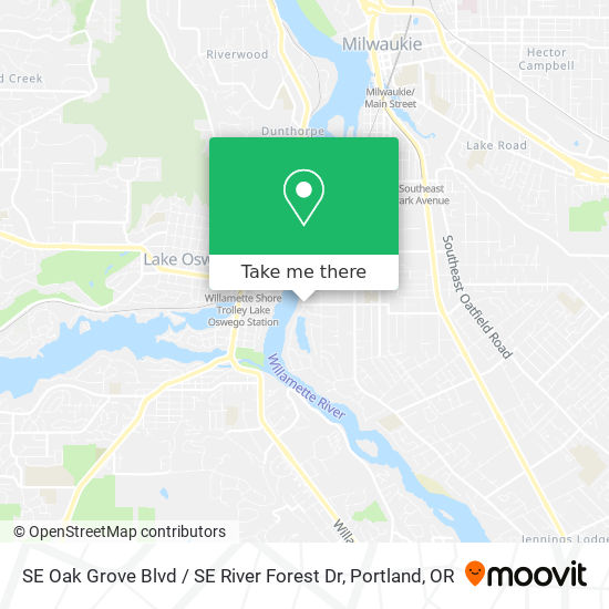 SE Oak Grove Blvd / SE River Forest Dr map