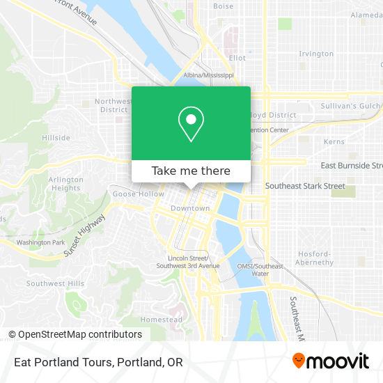 Eat Portland Tours map