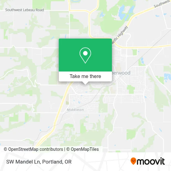 SW Mandel Ln map