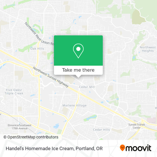 Handel's Homemade Ice Cream map