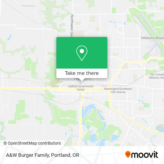 A&W Burger Family map