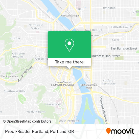 Mapa de Proof•Reader Portland