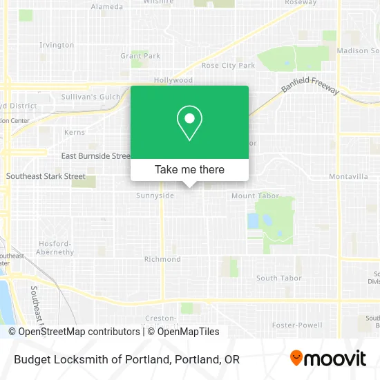 Budget Locksmith of Portland map